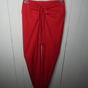Victoria's Secret Women's M Red Ruched Scrunch Front Leggings Seamless Stretch